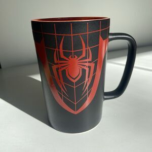 Zak Designs Spider-Man Mug – Tall Black & Red Ceramic – Miles Morales Logo